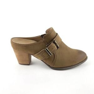 Women’s Bionic Cheyenne Clog Leather Mule Taupe Boot Shoes Size 9 Ret $149